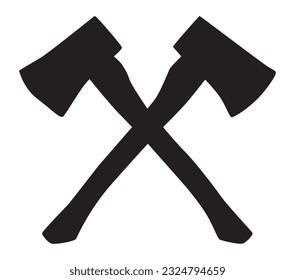 Crossed Axes Vector Illustration Design