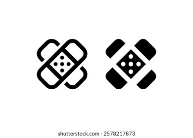 Crossed Bandage Icon for First Aid vector