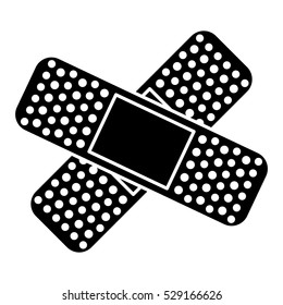 crossed bandages icon image vector illustration design 