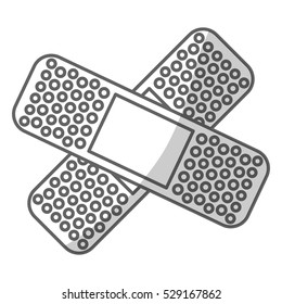 crossed bandages icon image vector illustration design 