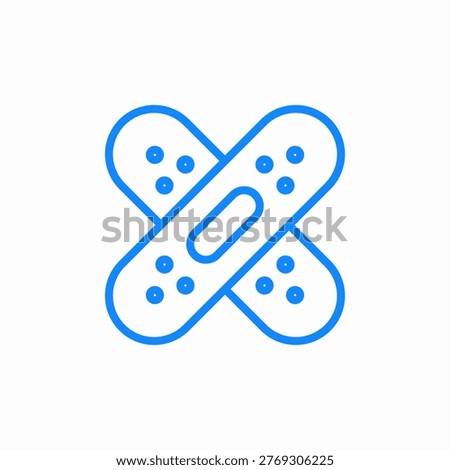 crossed bandages icon sign vector