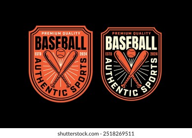 crossed baseball bats with ball retro vintage logo vector design collection set for baseball sport club, tournament, t shirt, merchandise designs