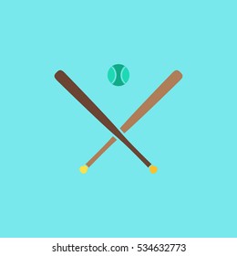 Crossed Baseball Bats Ball Colorful Vector: Vector De Stock (libre De ...