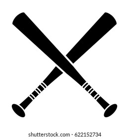 crossed bat baseball sport pictogram