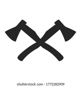 Crossed black axes. Two crossed axes isolated