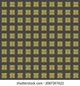 Crossed black stripes on a dotted green background. Flat decorative design. Abstract vector.
