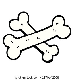 crossed bones comic book style cartoon