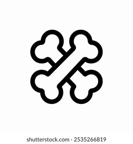 crossed bones icon sign vector