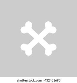 Crossed bones Icon Vector. 