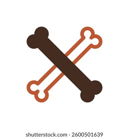Crossed Bones: Minimalist Graphic Element Design