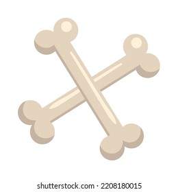 crossed bones on white background