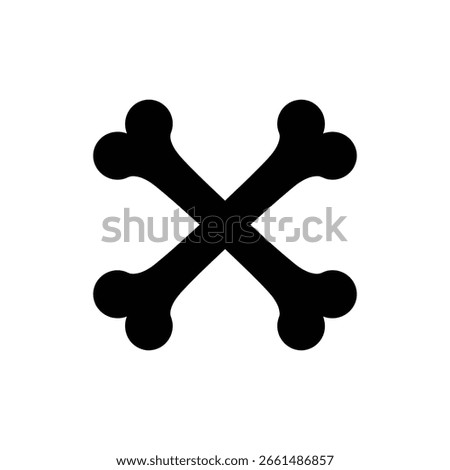 Crossed Bones Shape Icon Symbol Medical Warning