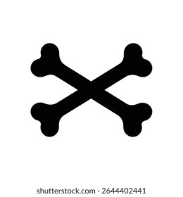 Símbolo de bones cruzados ícone de aviso de perigo.