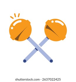 Crossed candies. Iconic illustration for banner, ppt, poster, and art work.