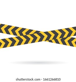 líneas de precaución cruzadas: ilustración vectorial