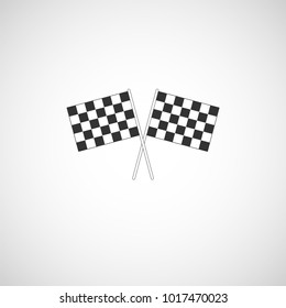 Crossed checkered flags. Finish user interface race icon