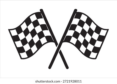 Las banderas a cuadros cruzadas significan el final de una carrera y la victoria de un campeón.