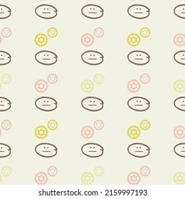 Crossed circle pattern. Handmade Tileable Geometric Dotted Grunge Repetitive Retro Wallpaper.