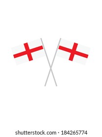 Crossed England Flags - Vector