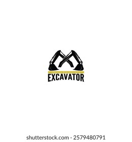  Crossed excavator arms logo vector graphics