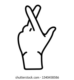Crossed fingers icon