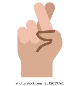 Icono de dedos cruzados para Web, App, infografía, etc