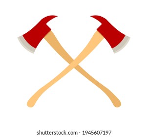 Crossed Firefighter Axe Silhouette Icon Clipart Stock Vector (Royalty ...