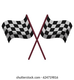 crossed flag start racing design