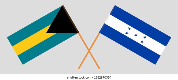 Crossed flags of the Bahamas and Honduras