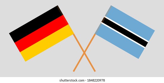 Banderas cruzadas de Botswana y Alemania