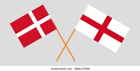 Crossed flags of England and Denmark