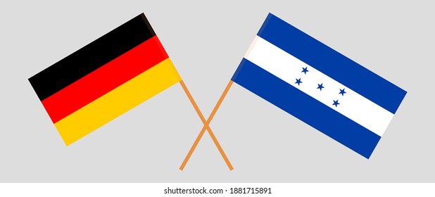 Banderas cruzadas de Alemania y Honduras