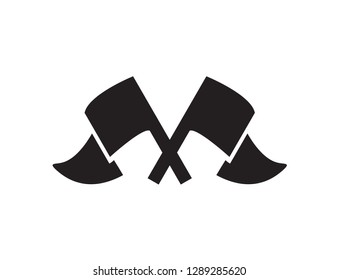 Crossed Flags Icon In Flat Style Vector For Apps, UI, Websites. Black Icon Vector Illustration.