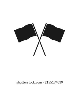 Crossed flags icon on white background.