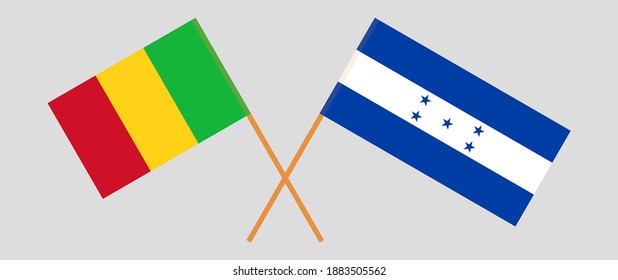 Crossed flags of Mali and Honduras