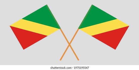 Crossed flags of Republic of the Congo