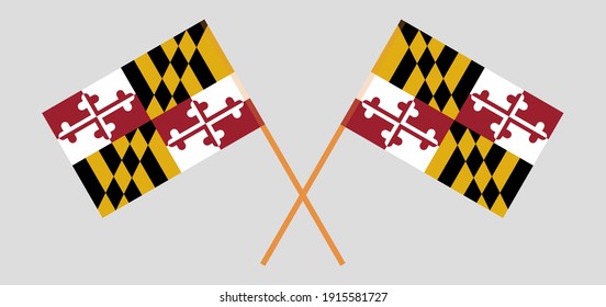 Banderas cruzadas del estado de Maryland