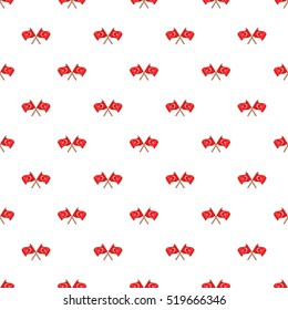 Crossed flags of Turkey pattern. Cartoon illustration of crossed flags of Turkey vector pattern for web