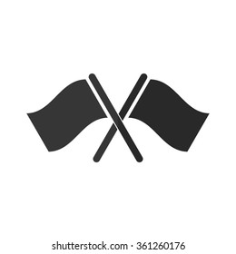 Crossed flags  - vector icon
