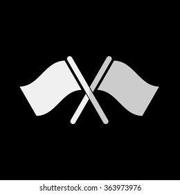 Crossed flags  - vector icon