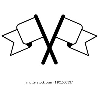crossed flags winner symbol image