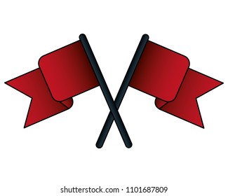 crossed flags winner symbol image