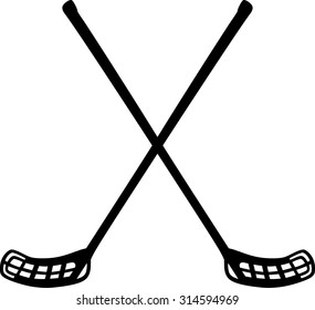 Crossed Floorball Sticks Stock Vector (Royalty Free) 314594969