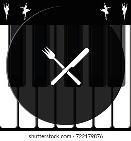 Crossed fork and knife icon.