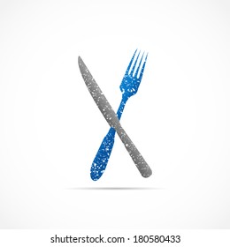 Crossed Fork and Knife Illustration