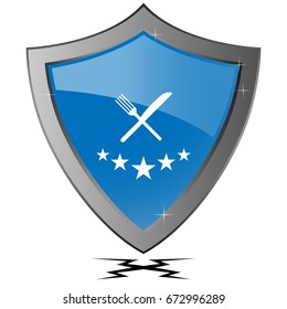 crossed fork over knife,vector illustration