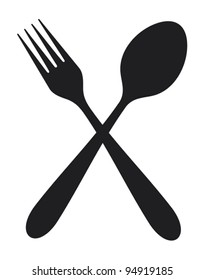 Crossed Fork And Spoon