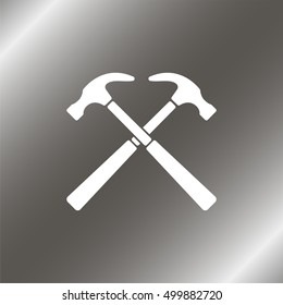Crossed hammer icon.