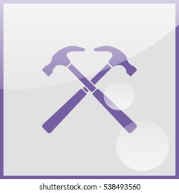 Crossed hammer icon.