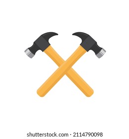 crossed hammer  icon vector illustration design template